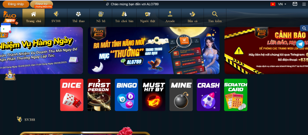 Trang chủ 38 Giao diện Alo789 nổi bật với các hình ảnh bắt mắt